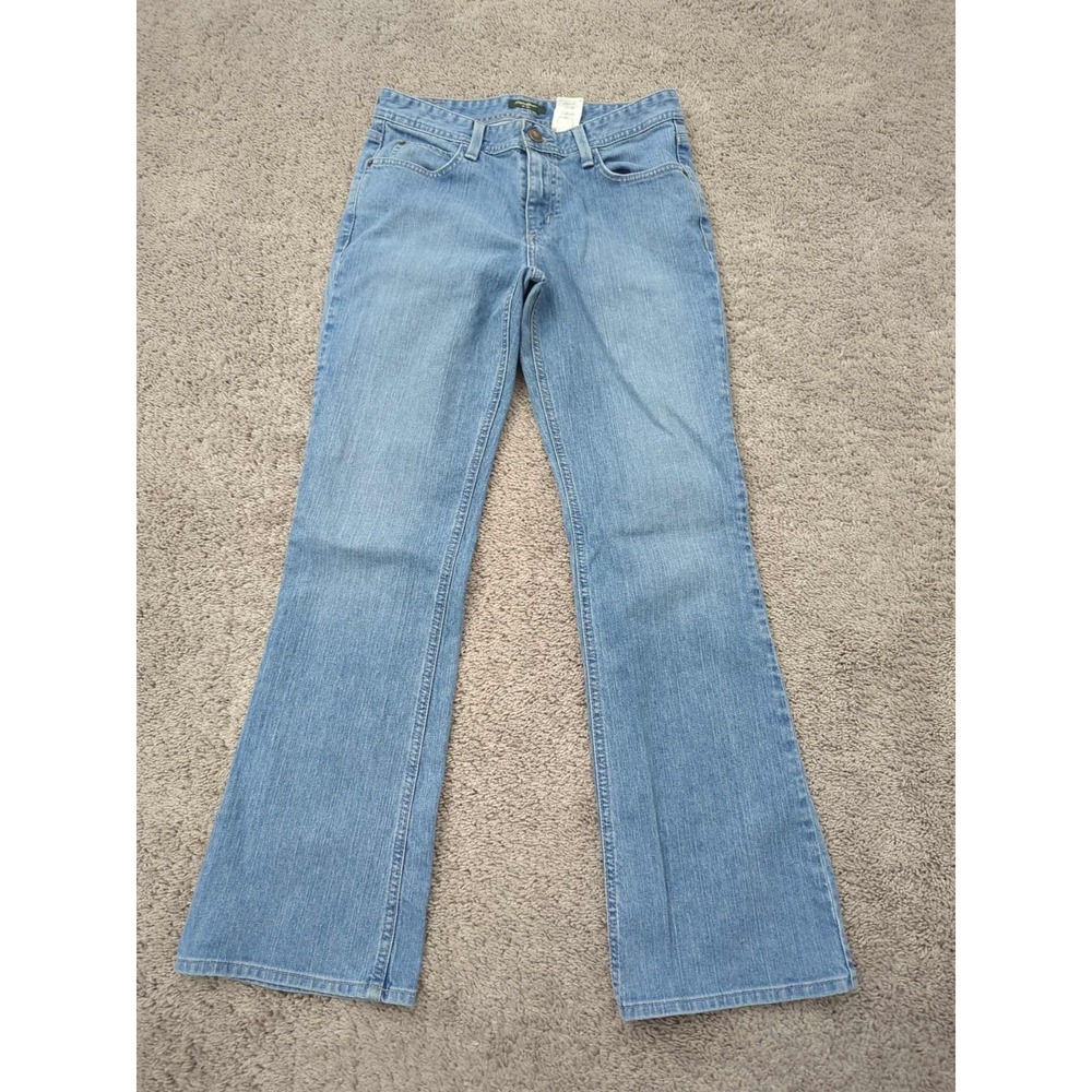 Eddie Bauer Jeans Womens 6 Blue Low Rise Bootcut Stretch Classic Y2K